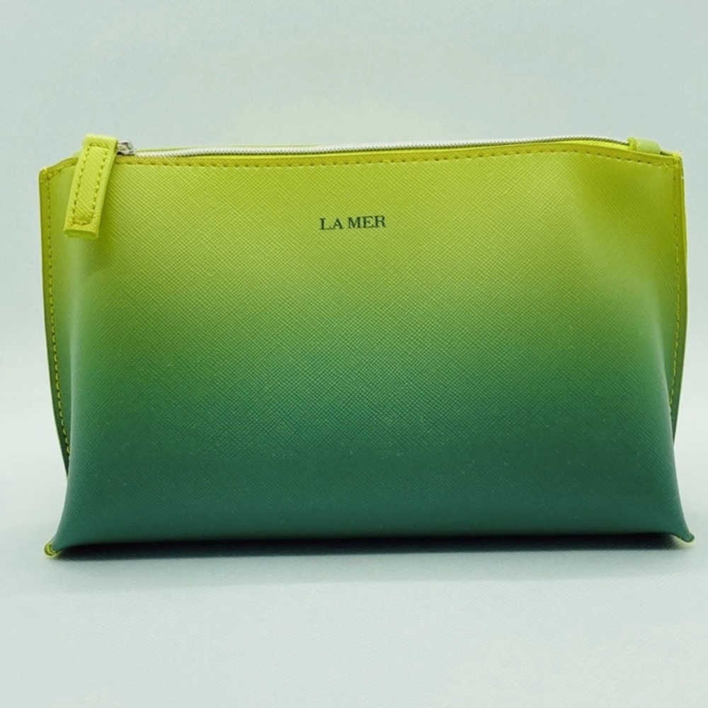 LA MER COSMETIC BAG IN OMBRÉ GREEN